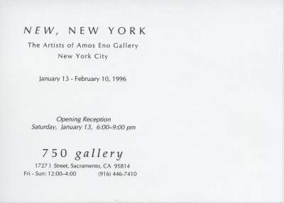 New, New York: The Artists of Amos Eno Gallery